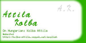 attila kolba business card